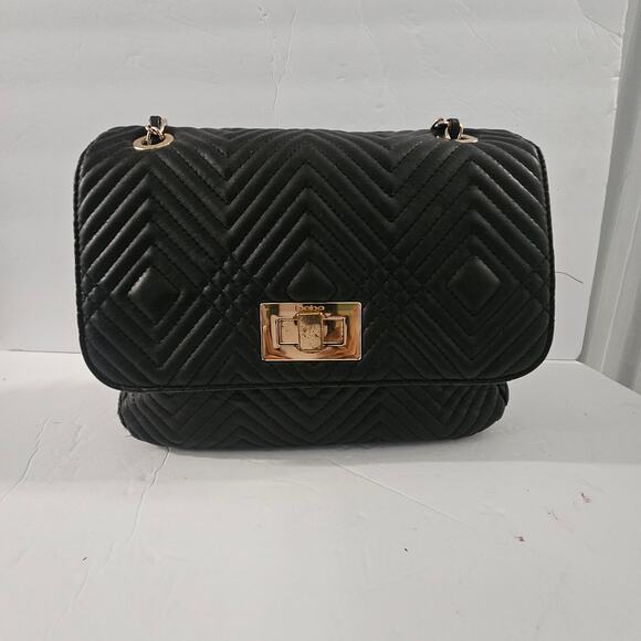 Bebe Black Quilted Shoulder Bag - Picture 8 of 8